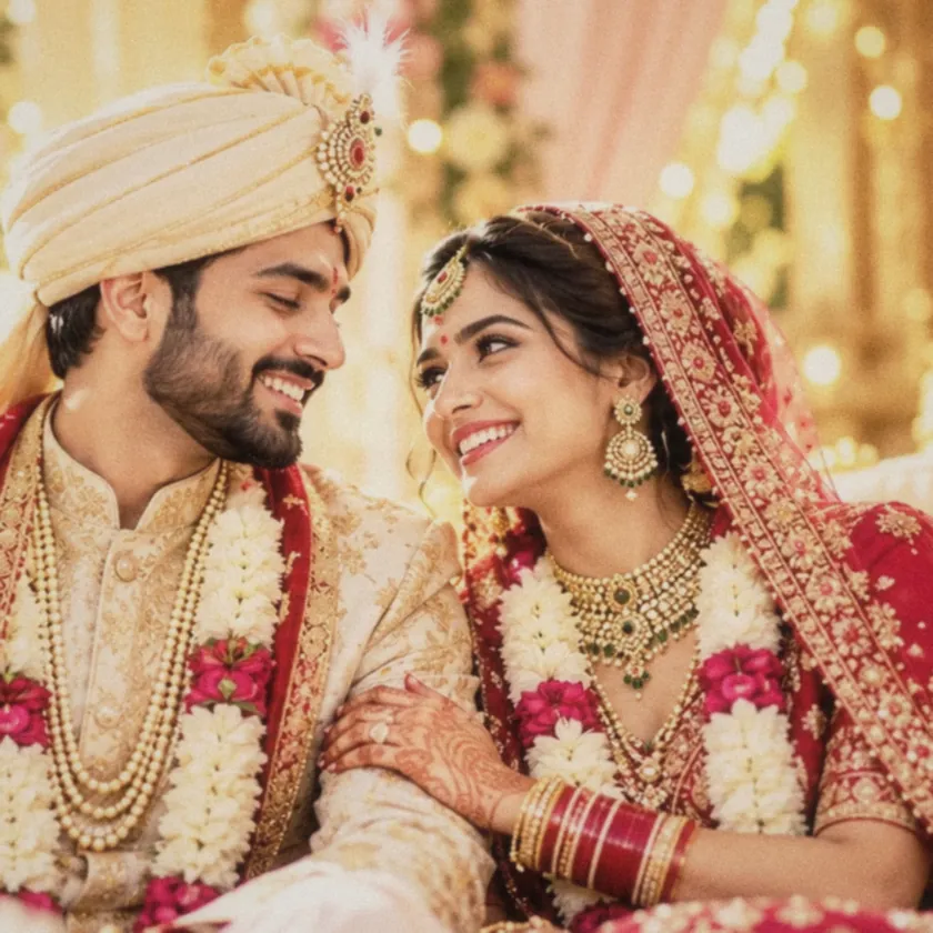 A wedding couple
